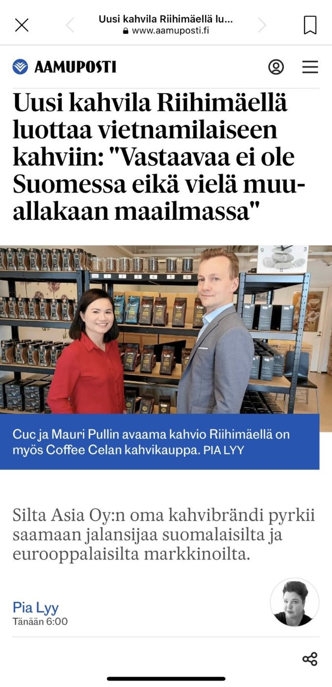 Aamuposti feature — Cela Coffee